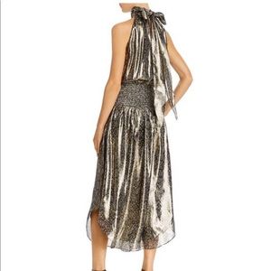 Ramy Brook Silk Metallic Midi Dress